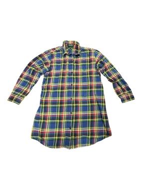 Ralph Lauren Tartan Plaid Flannel Nightshirt Nightgown Size M
